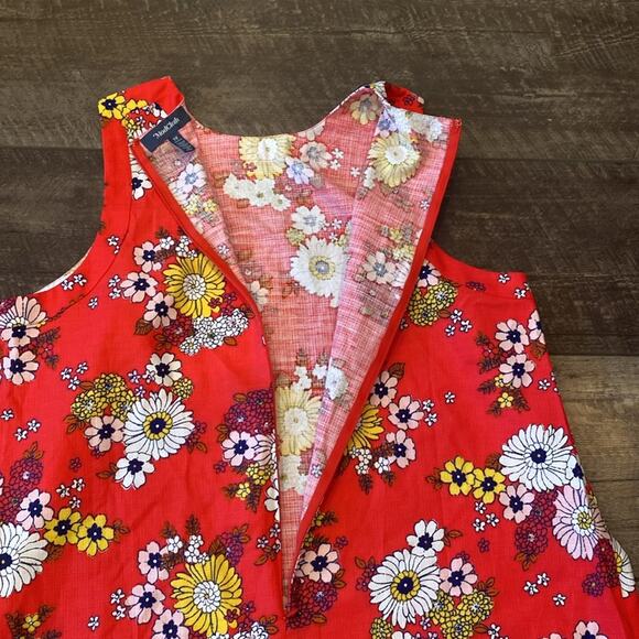 NWT ModCloth Women's Sleeveless Floral Retro Woven Shift Dress Red Size 1X - Picture 11 of 11